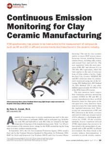 Industry Focus #emissions #kilns #tile #sanitaryware #safety Continuous Emission Monitoring for Clay