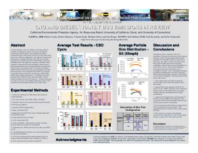Presentation: CNG and Diesel Transit Bus Emissions in Review - Poster