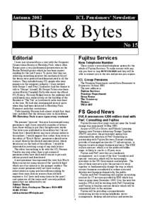 Autumn[removed]ICL Pensioners’ Newsletter Bits & Bytes No 15