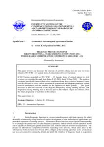 CNS/MET SG/14-WP/7 Agenda Item[removed]International Civil Aviation Organization   