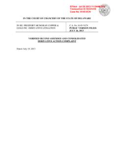 EFiled:  Jul 26 2013 11:54AM EDT   Transaction ID   Case No. 8145­VCN      