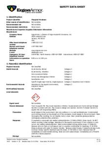 SAFETY DATA SHEET  1. Identification Product identifier  Flexjoint Hardener