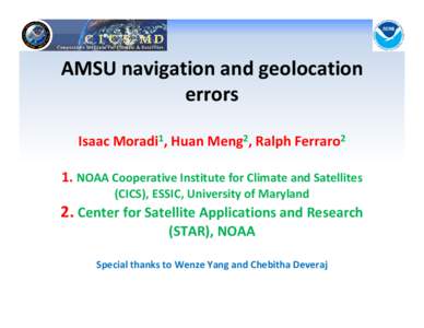 Correcting AMSU-A navigation errors