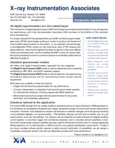 Xray Instrumentation Associates - Corporate Capabilities