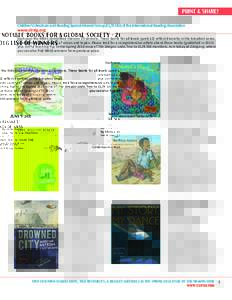 pRInT & sHArE!  NoTAbLE BOoKS FOr A GLoBAl SoCIeTYLiST OF WInNErS Children’s	
  Literature	
  and	
  Reading	
  Special	
  Interest	
  Group	
  (CL/R	
  SIG)	
  of	
  the	
  International	
  Reading