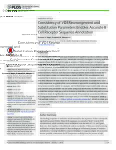 Consistency of VDJ Rearrangement and Substitution Parameters Enables Accurate B Cell Receptor Sequence Annotation