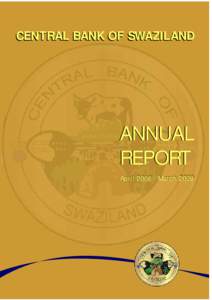 CENTRAL BANK OF SWAZILAND  ANNUAL REPORT AprilMarch 2009