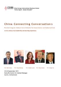 CEIBS China Connecting Conversations - September 23-24, [removed]Zurich