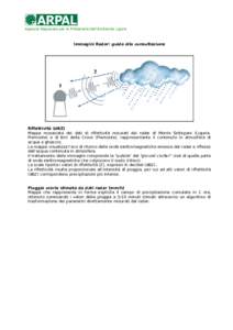 Agenzia Regionale per la Protezione dell’Ambiente Ligure  Immagini Radar: guida alla consultazione Riflettività (dBZ) Mappa mosaicata dei dati di riflettività misurati dai radar di Monte Settepani (LiguriaPiemonte) e