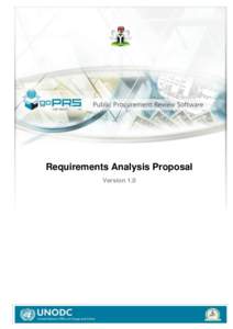 Requirements Analysis Proposal Version 1.0 2 2
