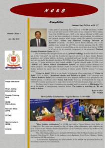 N C R B Newsletter Empowering Police with IT Volume 1, Issue 1 Jan - Mar 2010