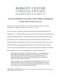 American Civil Religion, Foreign Policy, and the Challenge of Multipolarity v2