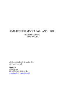 UML UNIFIED MODELING LANGUAGE TRAINING COURSE: MODELING/UML