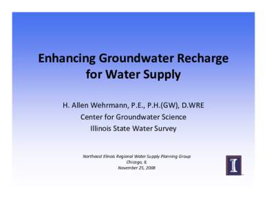 Microsoft PowerPoint - Enhancing Groundwater Recharge for Water Supply.ppt [Compatibility Mode]