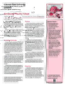 Smoking Poultry Meat Fact Sheet No.	 9.325 Food and Nutrition Series| Preparation  by B.F. Miller, H.L. Enos, and P. Kendall*