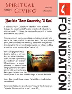 Spiritual Giving UMCF’s  June 8, 2013