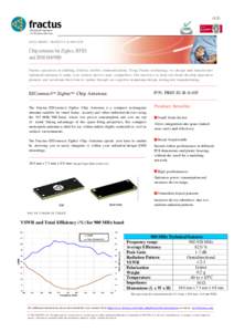 (1/2)  Optimised Antennas for Wireless Devices  DATA SHEET · PRODUCTS & SERVICES