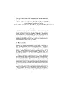 Statistical theory / Theoretical computer science / Randomness / Biometrics / Identification / Surveillance / Entropy / Extractor / Min-entropy / Information theory / Information / Applied mathematics