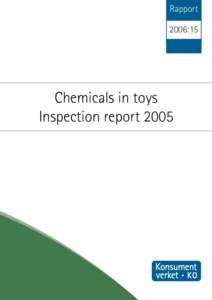 Rapport 2006:15 Chemicals in toys Inspection report 2005
