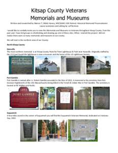 2013 Veterans Memorials in Kitsap County