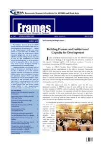 Economic Research Institute for ASEAN and East Asia  Frames Features, News, Thoughts & Feedback  Vol.1.No.5.