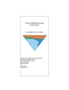 Vermont Better Backroads Pocket Guide Clean Water You Can Afford  Northern Vermont Resource Conservation &