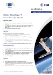    Mission Status Report 1 Reference Period: 3 April - 7 April[removed]Mission Status