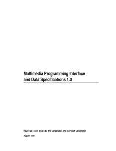 Multimedia Programming Interface and Data Specifications 1.0