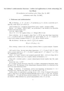 Group theory / Mathematical structures / Linear algebra / Homological algebra / Étale cohomology / Étale morphism / Group action / Vector space / Metric space / Algebra / Abstract algebra / Mathematics