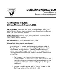Montana RAC Meeting Minutes