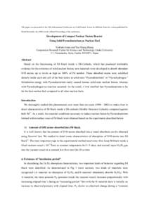 This paper was presented at the 10th International Conference on Cold Fusion. It may be different from the version published by World Scientific, Inc[removed]in the official Proceedings of the conference. Development of C