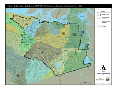 Figure 1- 2 : East Contra Costa County HCP/NCCP - Watersheds and Streams in the Inventory Area - Draft Sacr a Suisun Bay