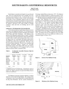 South Dakota Geothermal Resources