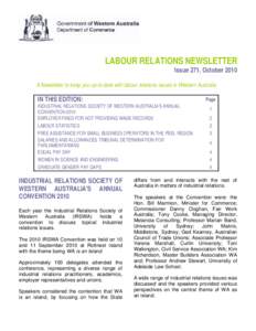 Labour relations newsletter