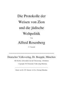 Microsoft Word - Alfred Rosenberg - Die Protokolle der Weisen von Zion.doc