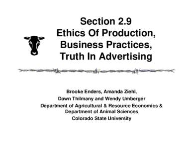 Chapter 18 The Ethics of Marketing From Ethics Quality & American Marketing Assoc.