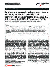 Rivera et al. Chemistry Central Journal 2011, 5:55 http://journal.chemistrycentral.com/contentRESEARCH ARTICLE  Open Access