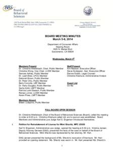 Approved Board Minutes March 2014