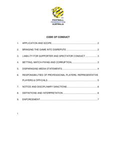 CODE OF CONDUCT 1. APPLICATION AND SCOPE ........................................................................ 2  2.