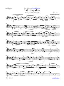 Sheet Music from www.mfiles.co.uk  Cor Anglais I. Morning Mood from Peer Gynt Suite I