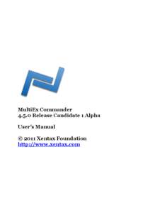 MultiEx Commander[removed]Release Candidate 1 Alpha User’s Manual