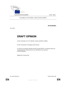 EUROPEAN PARLIAMENT Committee on Civil Liberties, Justice and Home AffairsINI)
