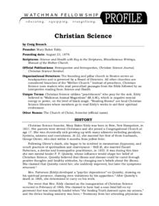 Christian Science Profile