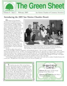 The Green Sheet Volume 8 Issue 2 FebruarySan Marino Chamber of Commerce Newsletter