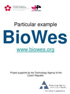 Particular example  BioWes www.biowes.org  Project supporte by the Technology Agency fo the