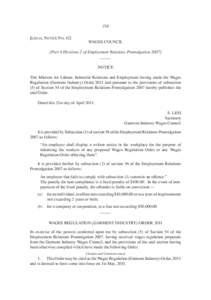 354 [LEGAL NOTICE NO. 42] WAGES COUNCIL  [Part 6 Divisions 2 of Employment Relations Promulgation 2007]