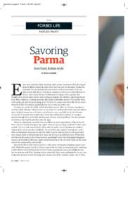 parma LO_Layout:19 PM Page 68  FORBES FORBES LIFE RESTLESS PALATE