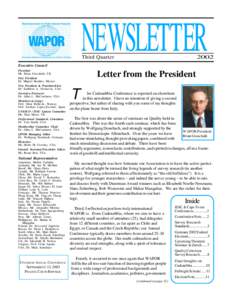 1st Quarter 1999 • WAPOR Newsletter • Page 1  NEWSLETTER Third Quarter  2002