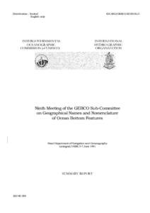 IOC-IHO/GEBCO SCGN-IX/3  Distribution : limited English only  INTERGOVERNMENTAL