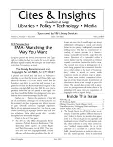 Cites & Insights: Crawford at Large 5:7